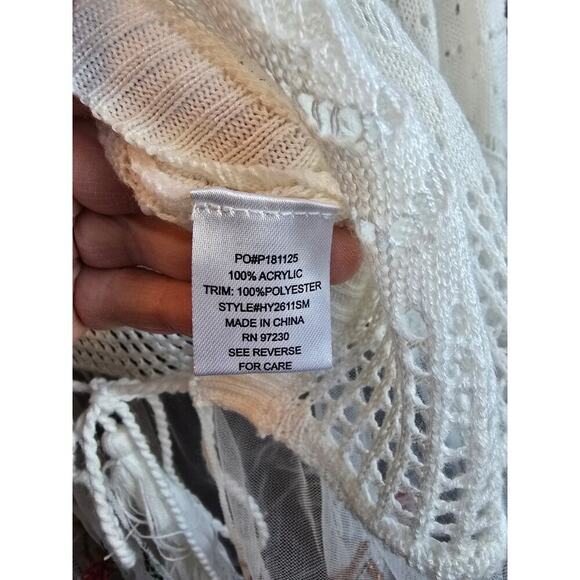 Boho floral mesh cardiagan XL - Picture 8 of 8